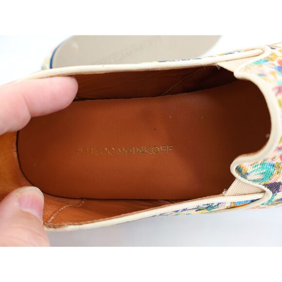 Rebecca Minkoff Loafers Women's Size 7 Sable Canvas Floral Print Slip On Shoes - Picture 9 of 11